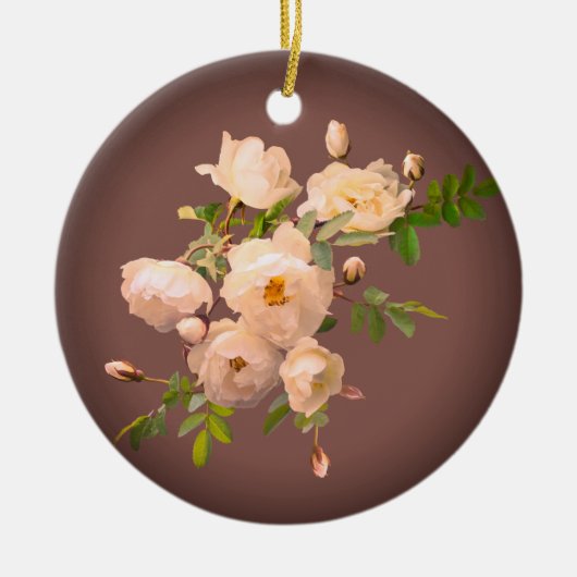 Romantische Rozen Gepersonaliseerd Ornament (Voorkant)