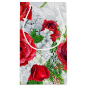 Romantische Rozen Gift Bag Klein Cadeauzakje (Achterkant)
