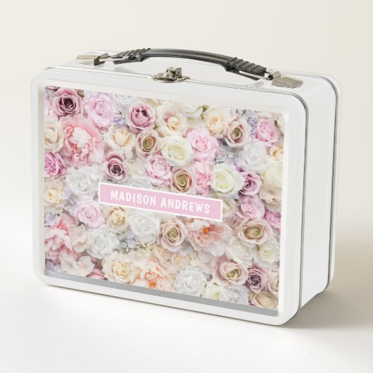 Romantische Rozen Girly Chic Gepersonaliseerde Naa (Voorkant)