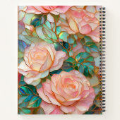 Romantische Rozen Glas in lood Effect Notitieboek (Achterkant)