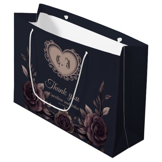 Romantische rozen. groot cadeauzakje (Voorkant Gekanteld)