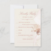 Romantische Rozen Huwelijks RSVP Kaarten (Voorkant)