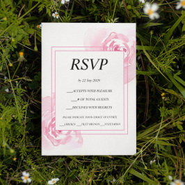 Romantische Rozen Huwelijksreactie Kaart RSVP