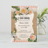 Romantische Rozen I DO BBQ Engagement Party Kaart (Staand voorkant)