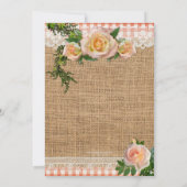 Romantische Rozen I DO BBQ Engagement Party Kaart (Achterkant)