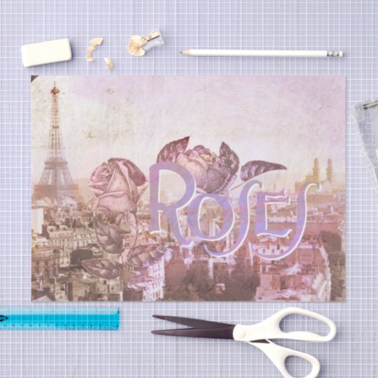 Romantische Rozen in het tijdschrift Parijs Tissuepapier (Craft)