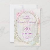 Romantische Rozen in Jars 80th Save the Date (Achterkant)