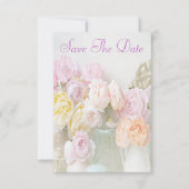 Romantische Rozen in Jars sparen de Datum Save The Date (Voorkant)
