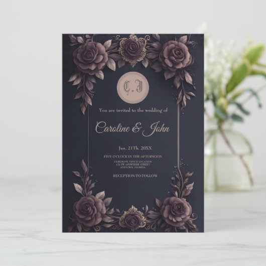 Romantische  rozen. kaart (Staand voorkant)