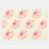 Romantische Rozen Lace Pattern Inpakpapier Vel (Voorkant)