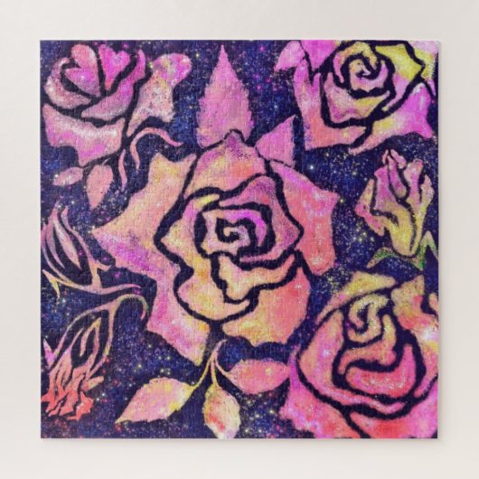 Romantische Rozen Legpuzzel - Schilderkunst (Verticaal)
