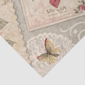 Romantische  Rozen Letters Vlinder Decoupage Tissuepapier (Detail)