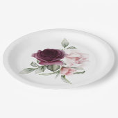 Romantische Rozen Luxe Waterverf Botanisch Papieren Bordje (Gekanteld)