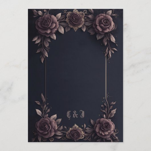 Romantische rozen. menu (Achterkant)