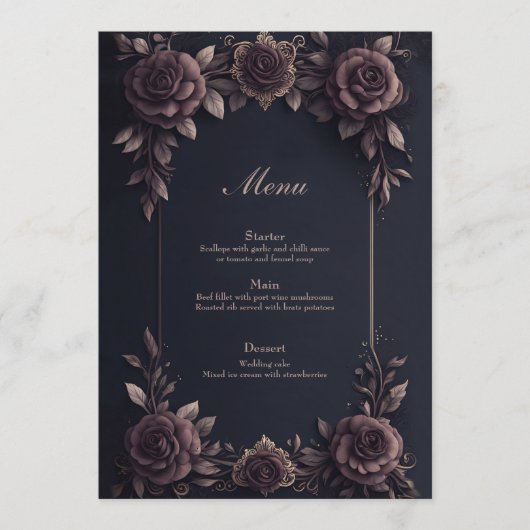 Romantische rozen. menu (Voorkant)