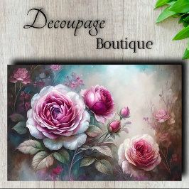 Romantische Rozen Mist Decoupage Tissuepapier