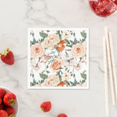 Romantische rozen peony eucalyptus peach crème sin servet (Insitu)