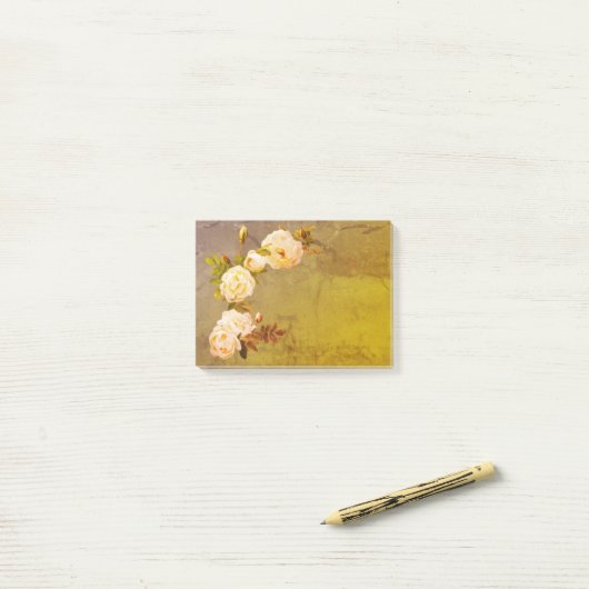 Romantische Rozen Post-it® Notes (Op bureau)