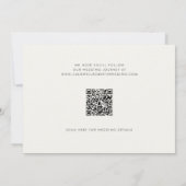 Romantische  Rozen QR Code Bruiloft Save The Date (Achterkant)