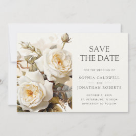 Romantische Rozen QR Code Bruiloft Save The Date
