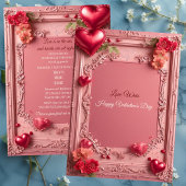 Romantische Rozen Rode Harten Rustieke Valentijnsf Kaart