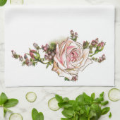 Romantische Rozen Rosebuds Elegant  Victoriaans Theedoek (Gevouwen)