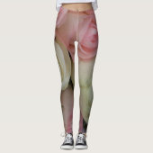 Romantische Rozen Roze bloemen Leggings (Voorkant)