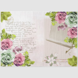 Romantische Rozen Serie Ontwerp 13 Tissuepapier