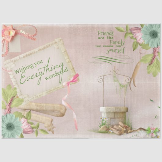 Romantische Rozen Serie Ontwerp 15 Tissuepapier (Voorkant)
