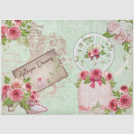Romantische Rozen Serie Ontwerp 9 Tissuepapier