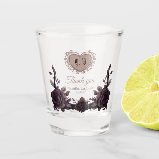 Romantische  rozen. shot glas (Voorkant)