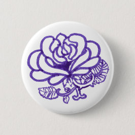 Romantische Rozen Speld Ronde Button 5,7 Cm