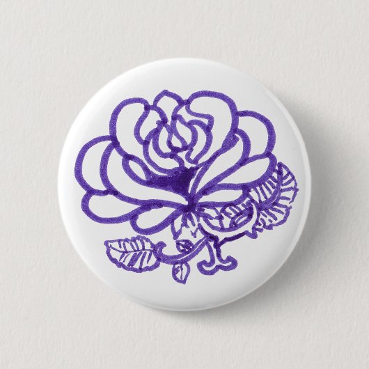 Romantische Rozen Speld Ronde Button 5,7 Cm (Voorkant)