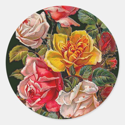 Romantische Rozen Sticker (Voorkant)