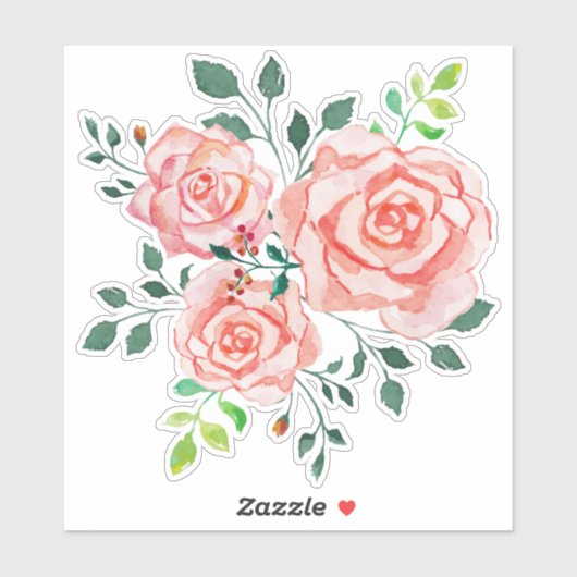 Romantische rozen sticker (Vel)