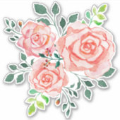 Romantische rozen sticker (Voorkant)