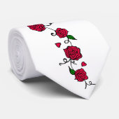 Romantische rozen Stropdas (Opgerold)