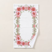 Romantische rozen tuin badkamer handdoek set (Handdoek)