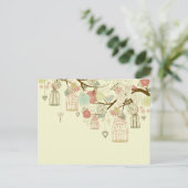 Romantische Rozen, vogels, vogelkooien, Florenz  Briefkaart (Staand voorkant)