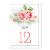 Romantische Rozen Waterverf Bindingnummers Kaart (Voorkant)