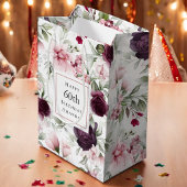 Romantische Rozen Waterverf Botanische 60e Verjaar Medium Cadeauzakje