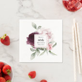 Romantische Rozen Waterverf Botanische 60e Verjaar Servet (Insitu)