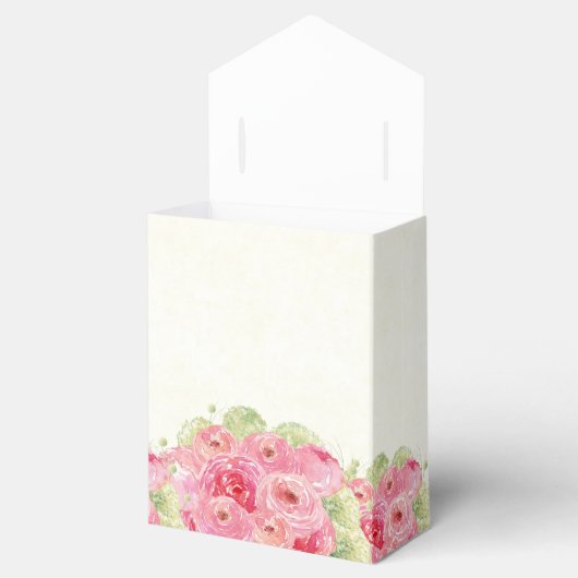 Romantische Rozen Waterverf bruiloft Bedankdoosjes (Geopend)