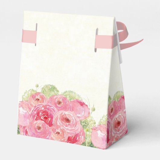 Romantische Rozen Waterverf bruiloft Bedankdoosjes (Achterkant)