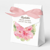 Romantische Rozen Waterverf Vrijgezellenfeest Bedankdoosjes (Voorkant Zijde)