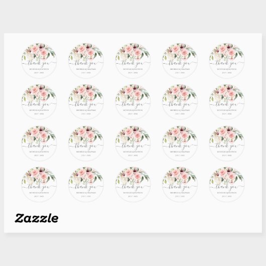 Romantische Rozen Weddenschap Ronde Sticker (Vel)