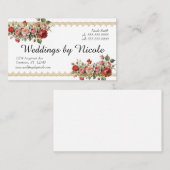 Romantische Rozen Wedding Planner Evenementen Bloe Visitekaartje (Voorkant / Achterkant)