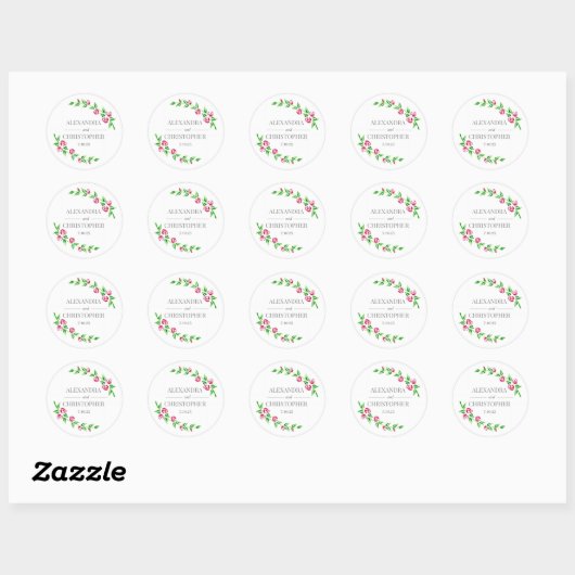 Romantische Rozen Wedding Stickers (Vel)