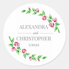 Romantische Rozen Wedding Stickers
