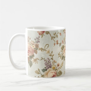 Romantische Rozen & Wilde Bloemen Vintage Guirland Koffiemok